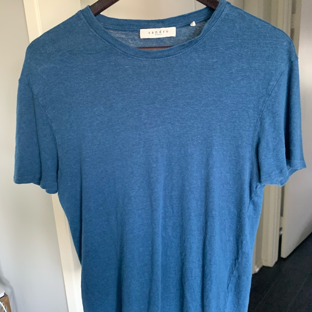 Sandro azul fitted shirt